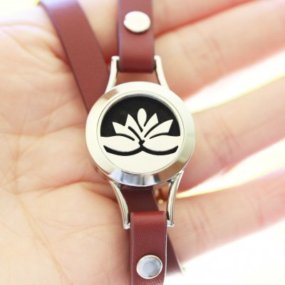 Lotus Flower - Red Wrap Bracelet